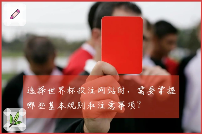 选择世界杯投注网站时，需要掌握哪些基本规则和注意事项？
